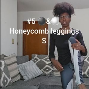 S Black&White Honeycomb leggings